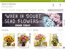 Tablet Screenshot of brittsfloristva.com